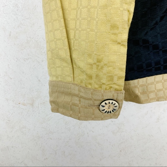 Vintage Indigo Moon boho sunflower patchwork jacket floral retro bohemian - Picture 11 of 12